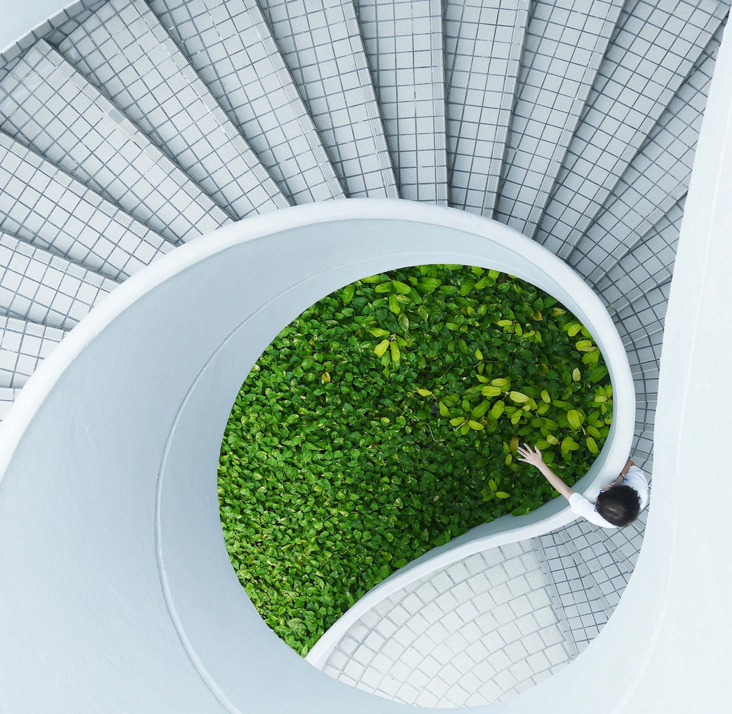 White Spiral Staircase