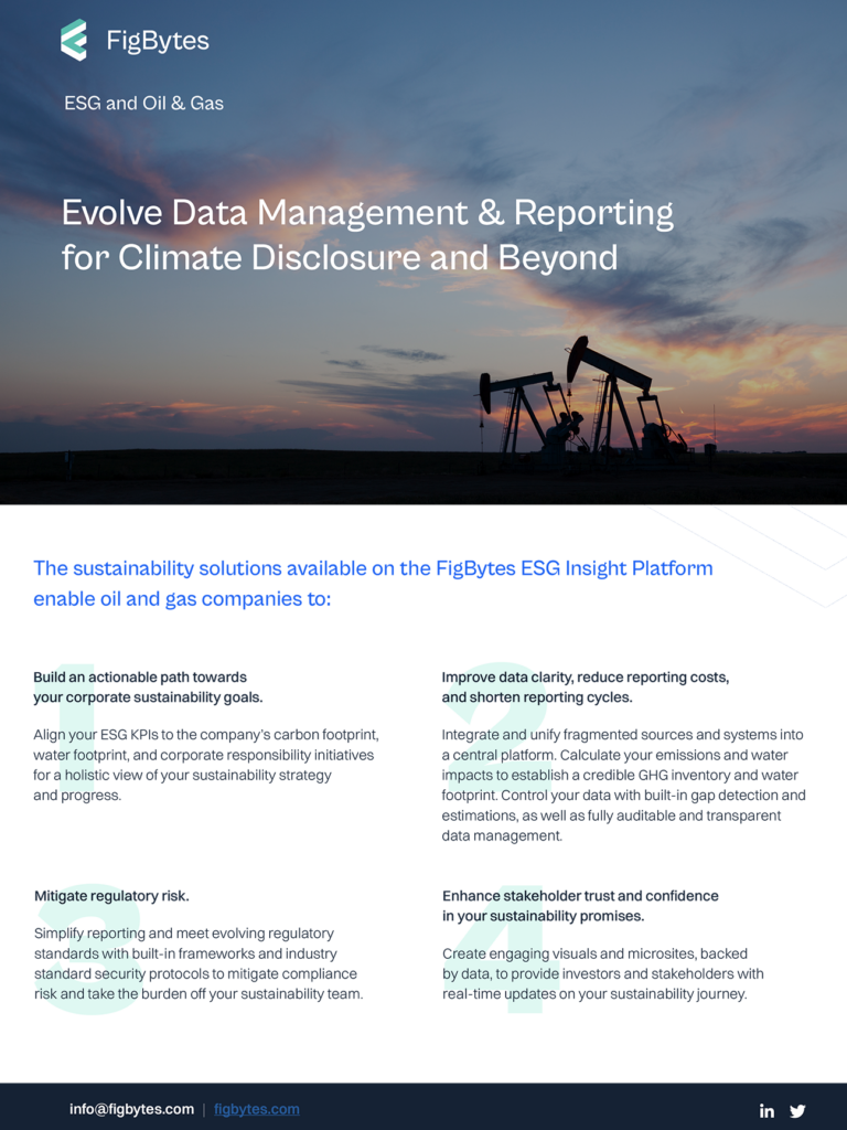 FigBytes ESG Brochure for Oil and Gas Industry