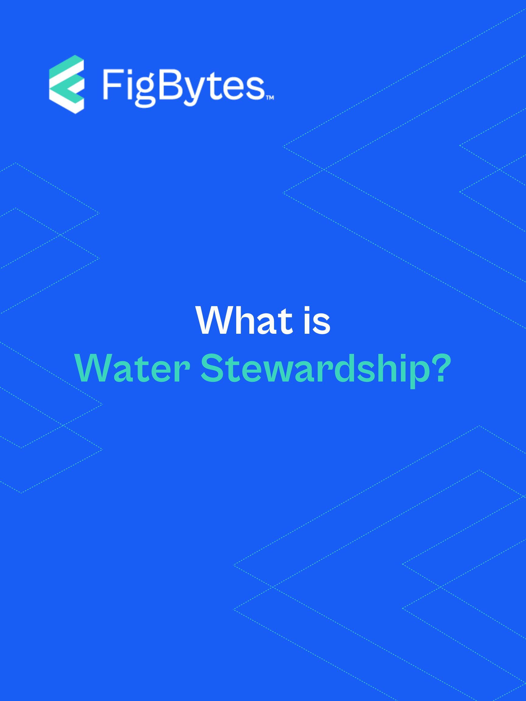 text that reads What is water stewardship on a blue background