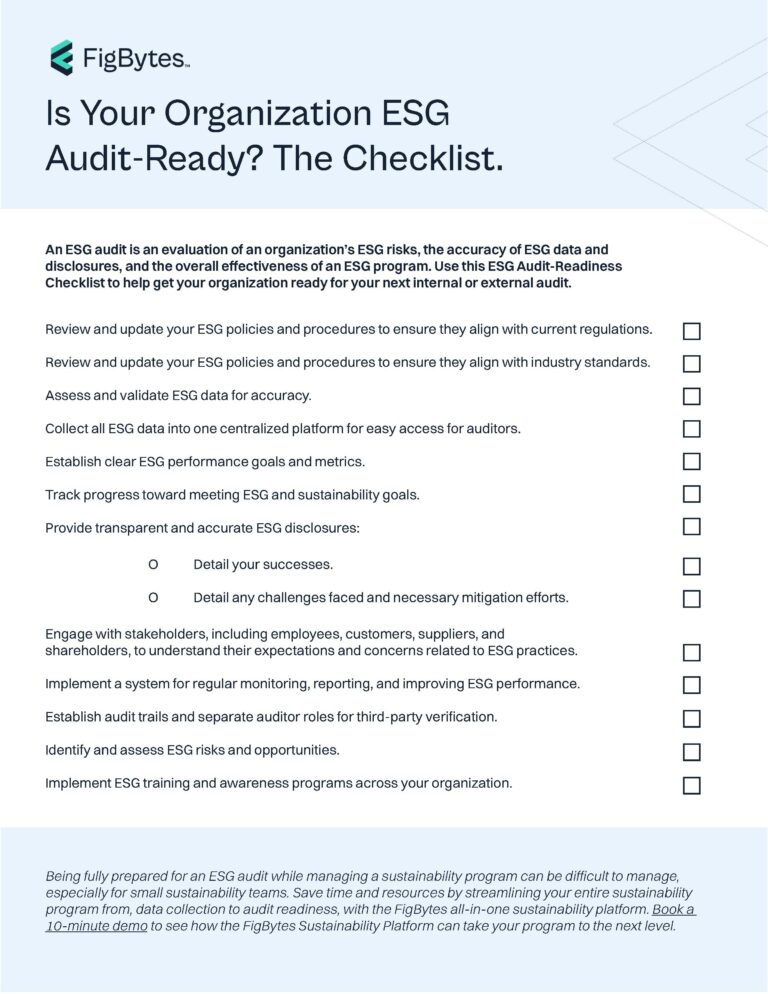 ESG Audit Readiness Checklist (image)